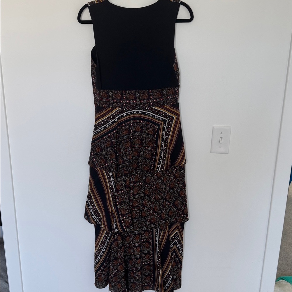 A.L.C. Hayley Tiered Patchwork Silk Dress Paisley Handkerchief - Size 8 - Picture 7 of 8